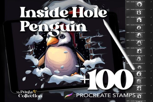 100 Procreate Inside Hole Penguin: A Unique Digital Art Resource for Creative Expression