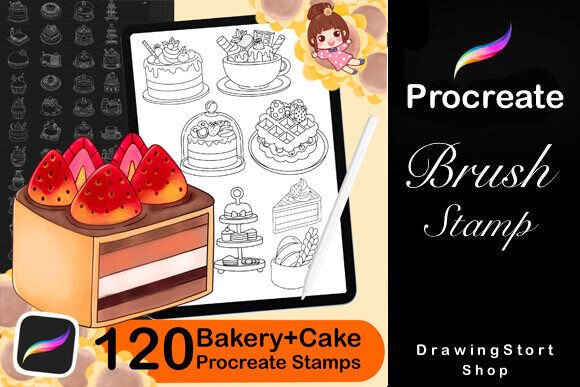 120 Bakery Stamps for Procreate: A Creative Resource for Digital Artists