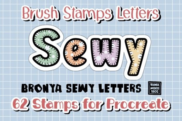 Bronya Sewy Letters Procreate Stamp: A Smart Tool for Digital Creatives