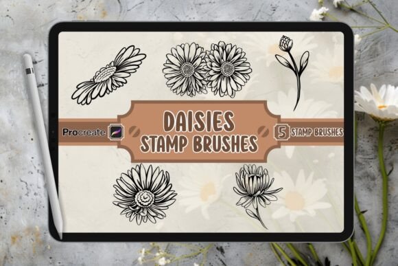 Daisies Brush Stamp Set for Procreate: Creativity Meets Convenience