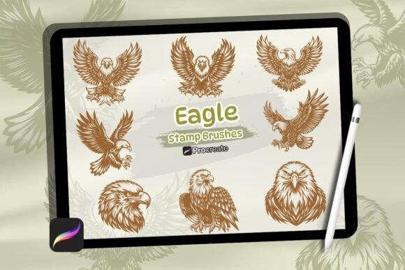 Eagle Brush Stamp Set for Procreate