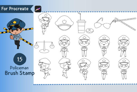 Enhancing Creative Projects with Procreate Brush Stamp Policeman