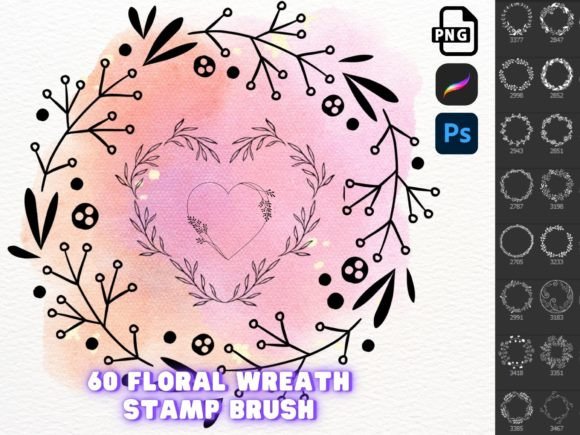 Floral Wreath Design Made Easy with Procreate & Photoshop Brushes