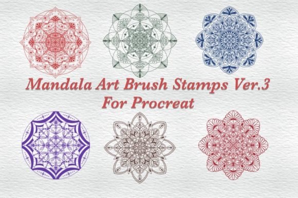 Mandala Art Brush Stamps Ver.3 Procreate: A Creative Tool for Digital Artists and DIY Enthusiasts