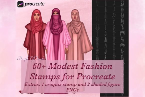 Modest Fashion Procreate Stamps 2.0