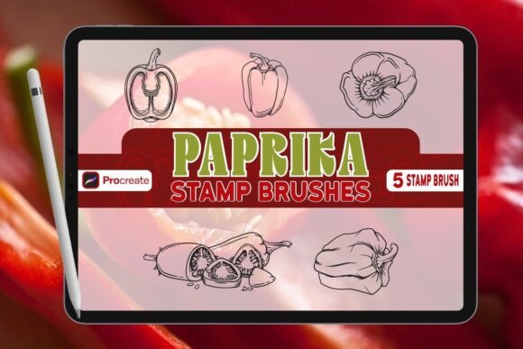 Paprika Brush Stamp Set for Procreate