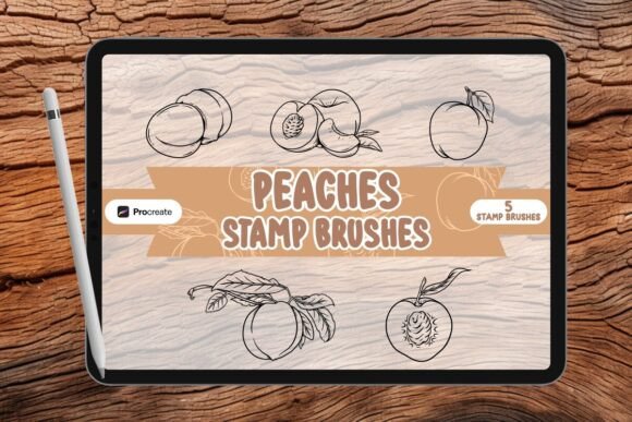 Peaches Brush Stamp Set for Procreate: A Practical Tool for Creative Workflow Integration