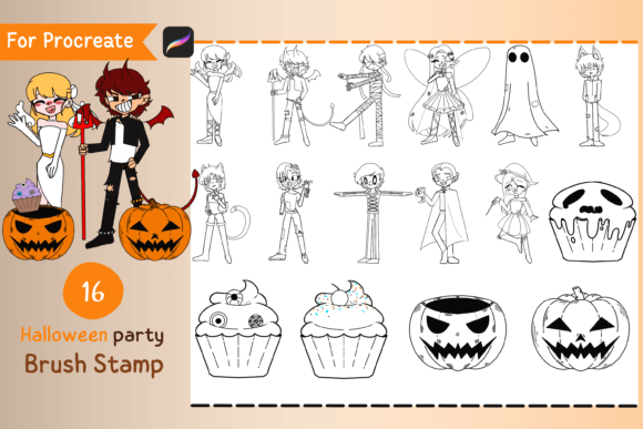 Procreate Brush Stamp Halloween Party: Creative Integration for Digital Artists and Designers