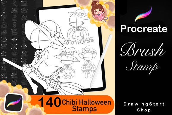 Procreate Halloween Pose Stamp: Creative Magic for Digital Artists