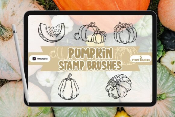 Pumpkin Brush Stamp Set for Procreate