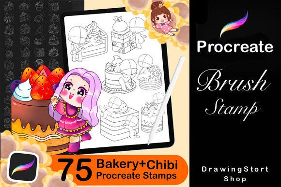 Unlock Your Creativity with 75 Procreate Bakery Chibi Pose Stamps